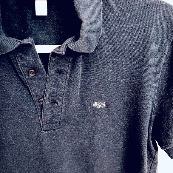 Lacoste Men Heathered Navy Polo - Picture 2 of 2